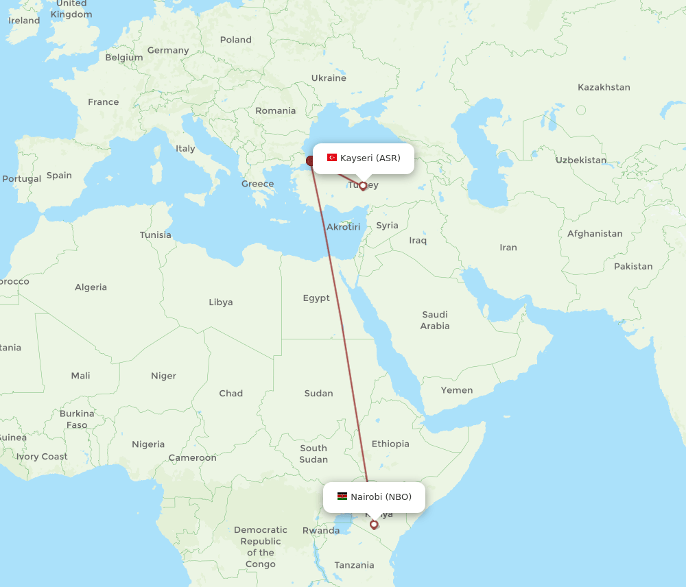 NBO-ASR flight routes