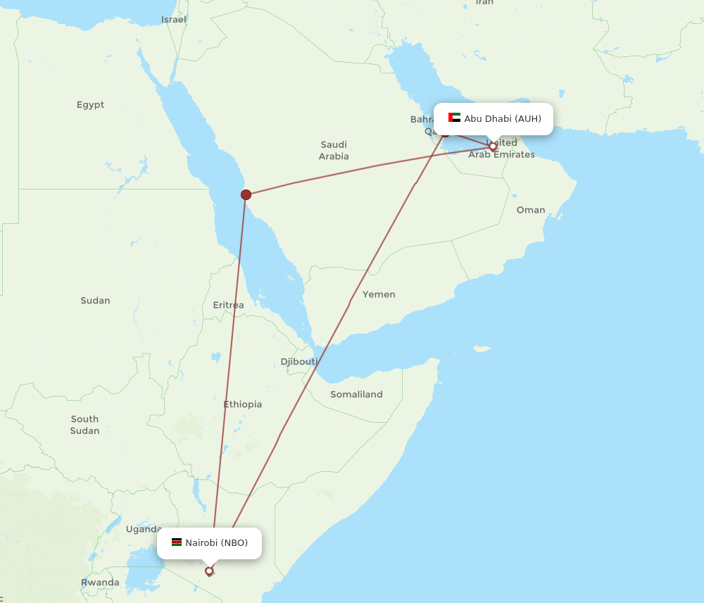 NBO-AUH flight routes