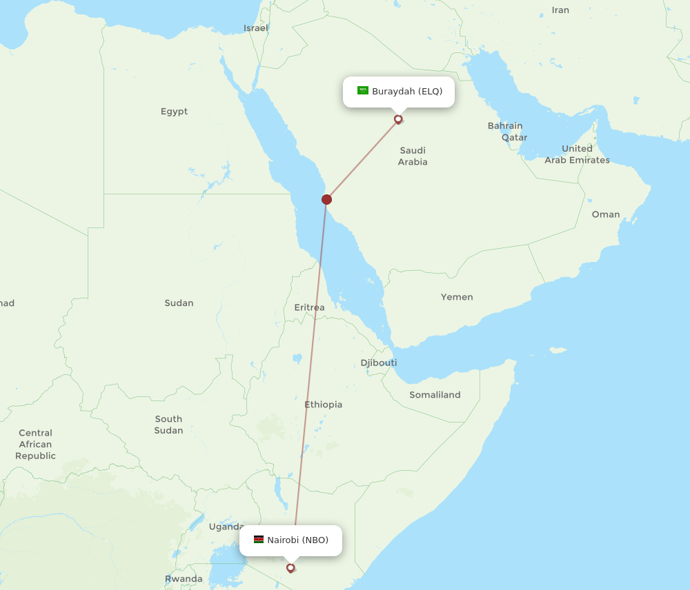 NBO-ELQ flight routes