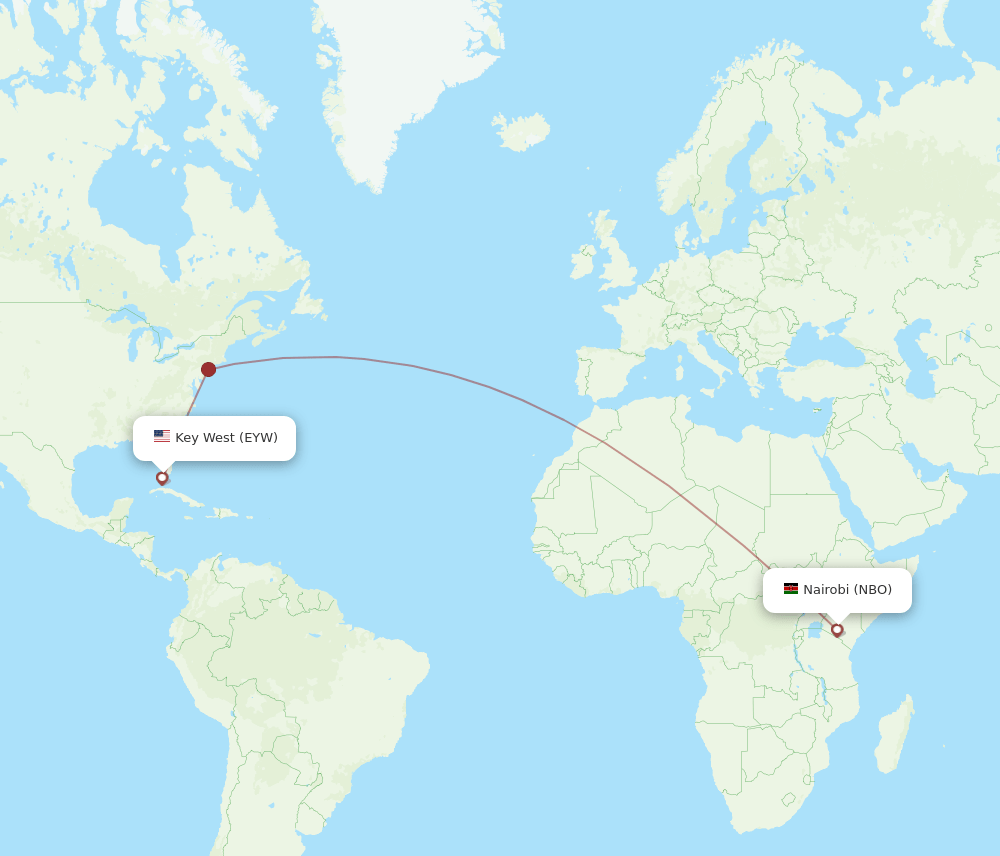 NBO-EYW flight routes