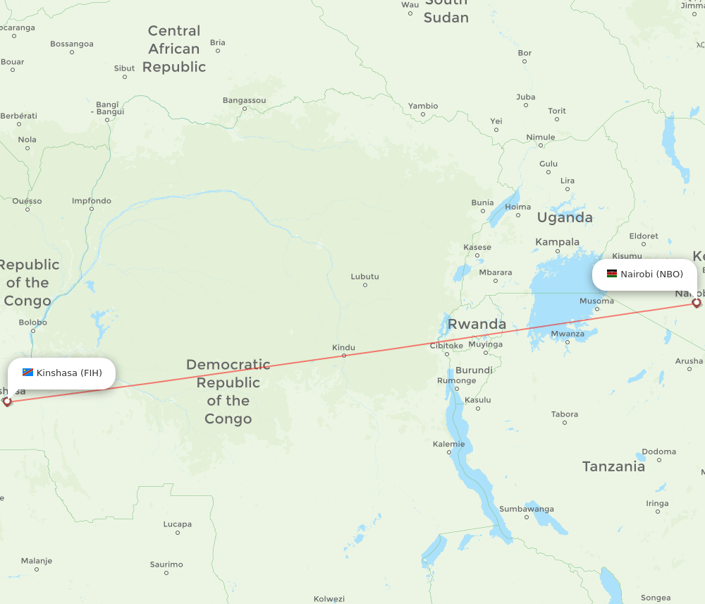 NBO-FIH flight routes