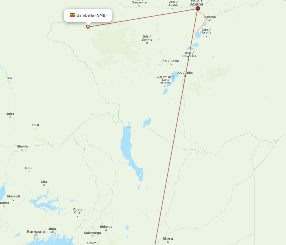 NBO-GMB flight routes