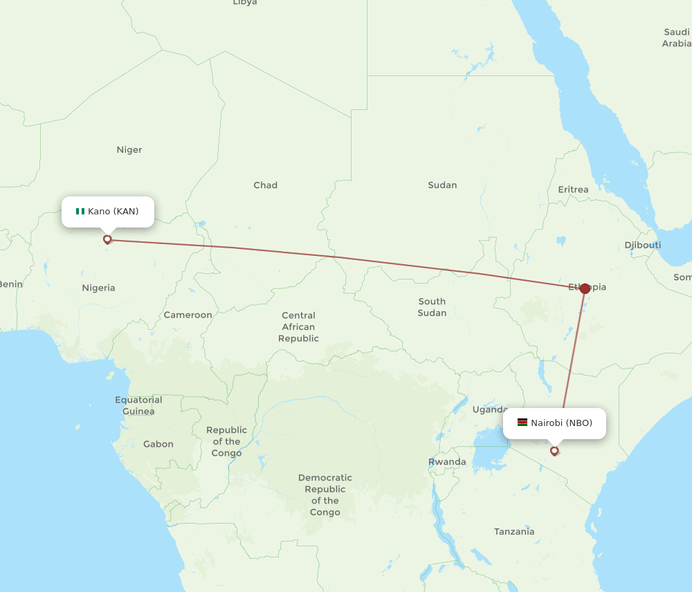 NBO-KAN flight routes