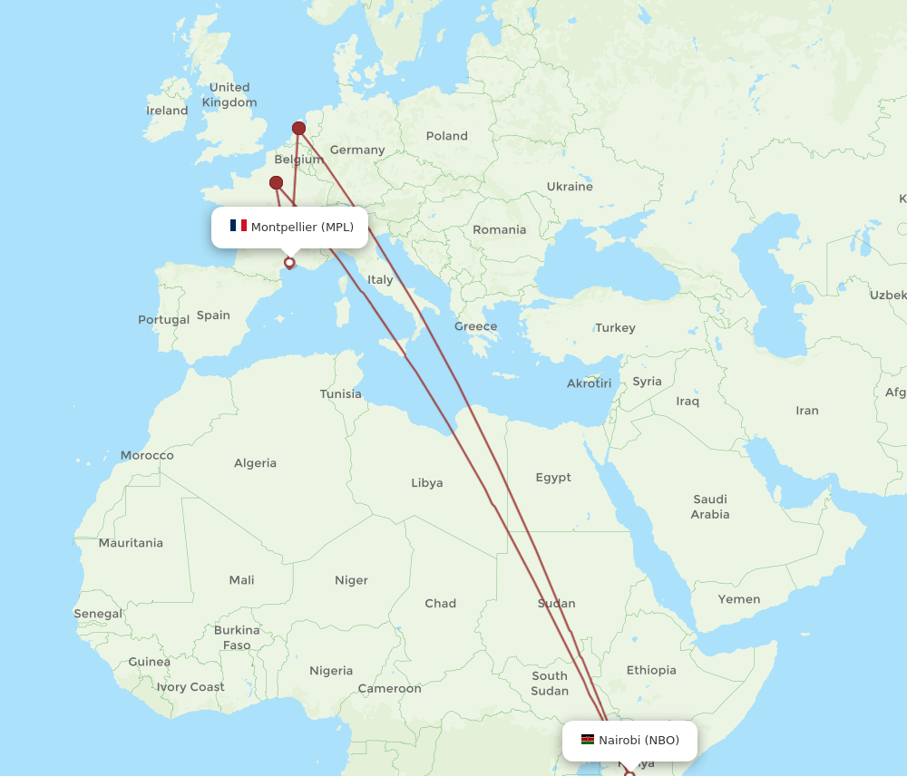 NBO-MPL flight routes