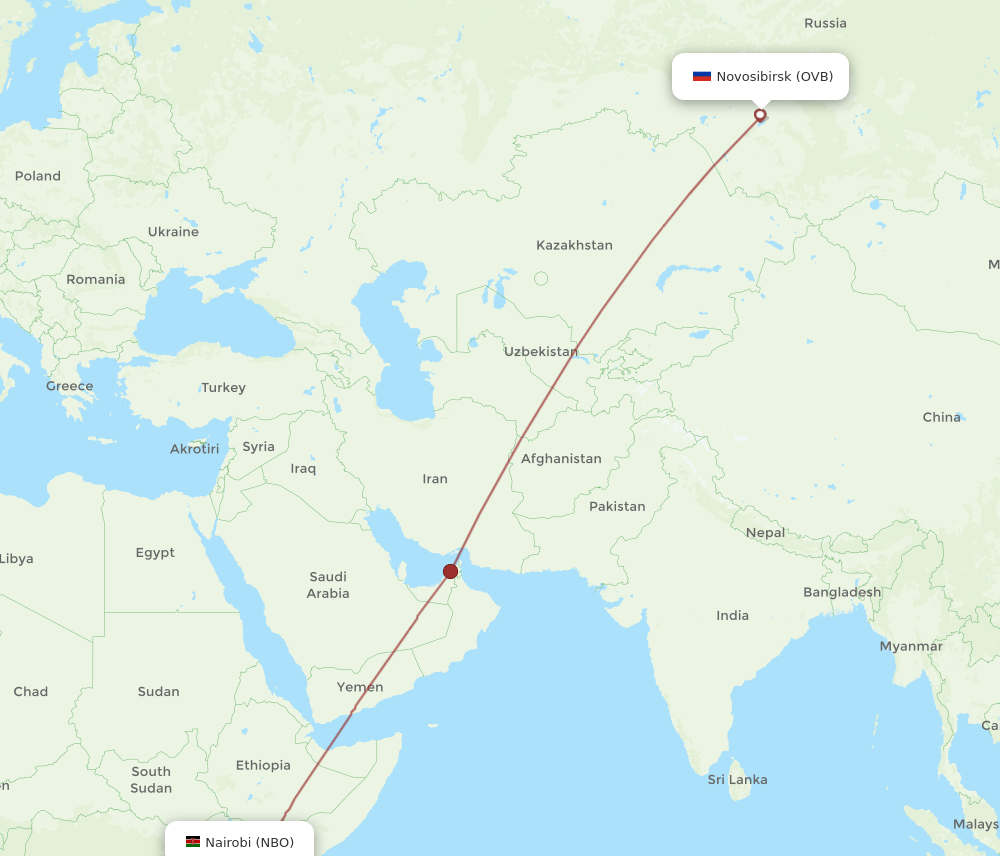 NBO-OVB flight routes