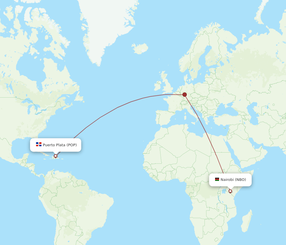 NBO-POP flight routes