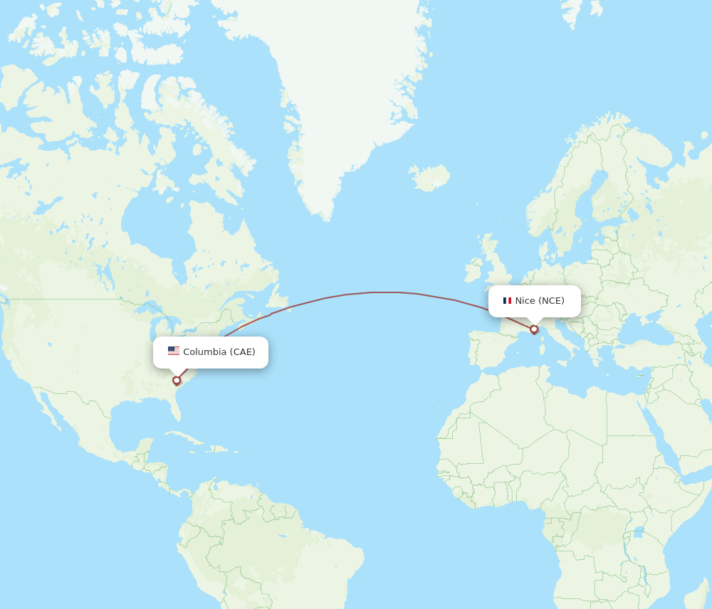 Columbia - Nice route map and flight paths