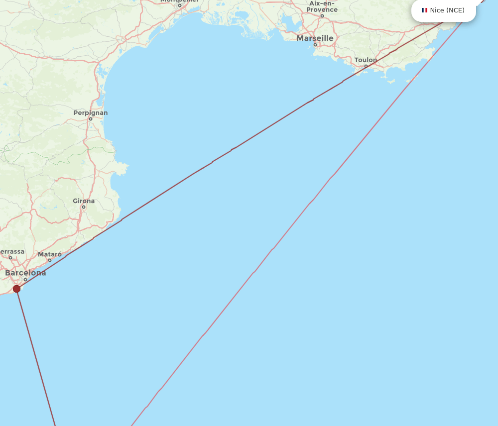 NCE-PMI flight routes