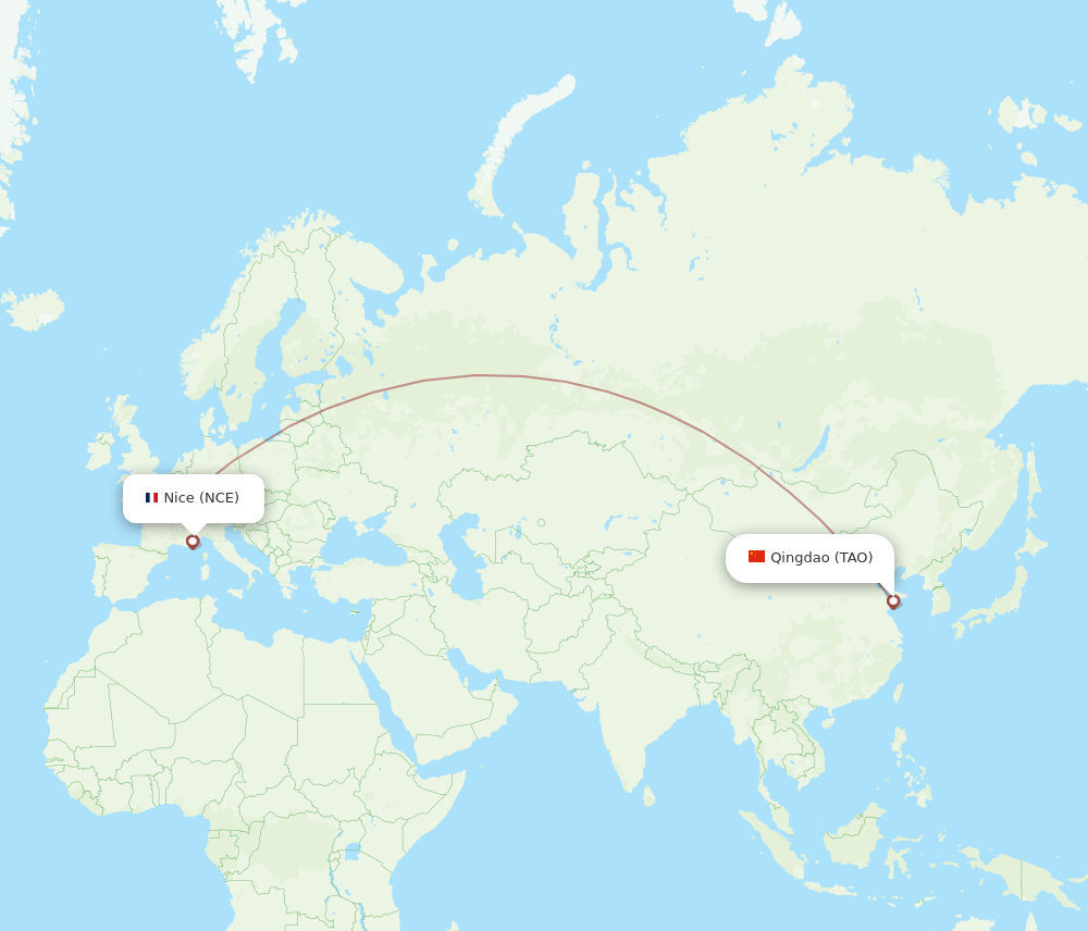 NCE-TAO flight routes
