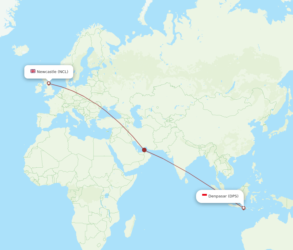 NCL-DPS flight routes