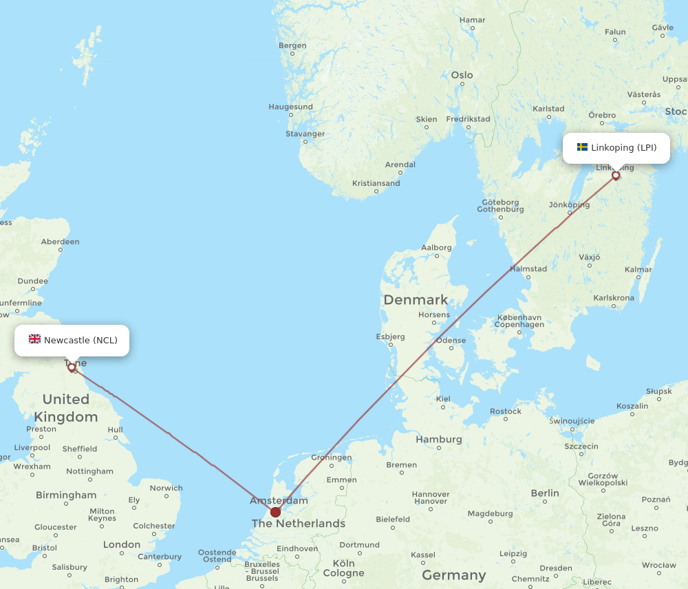 NCL-LPI flight routes