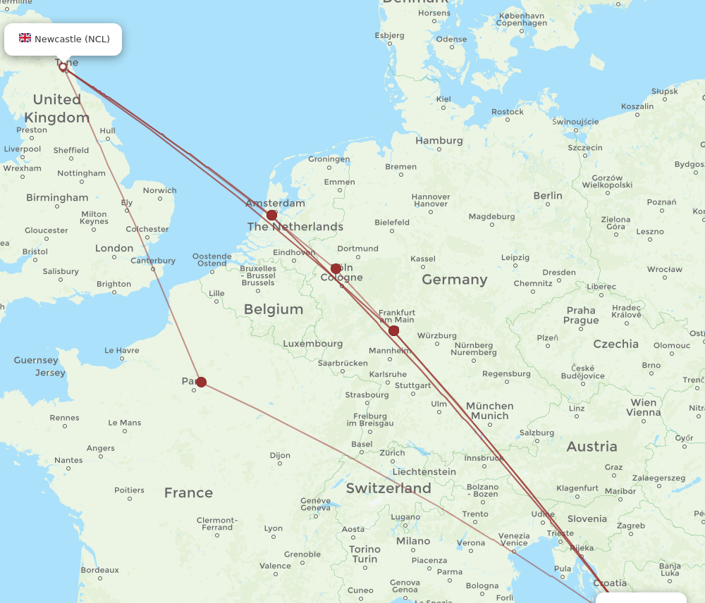 NCL-SPU flight routes