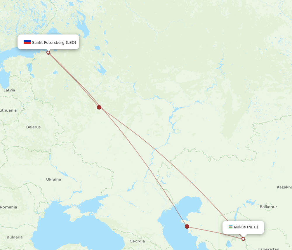 NCU-LED flight routes