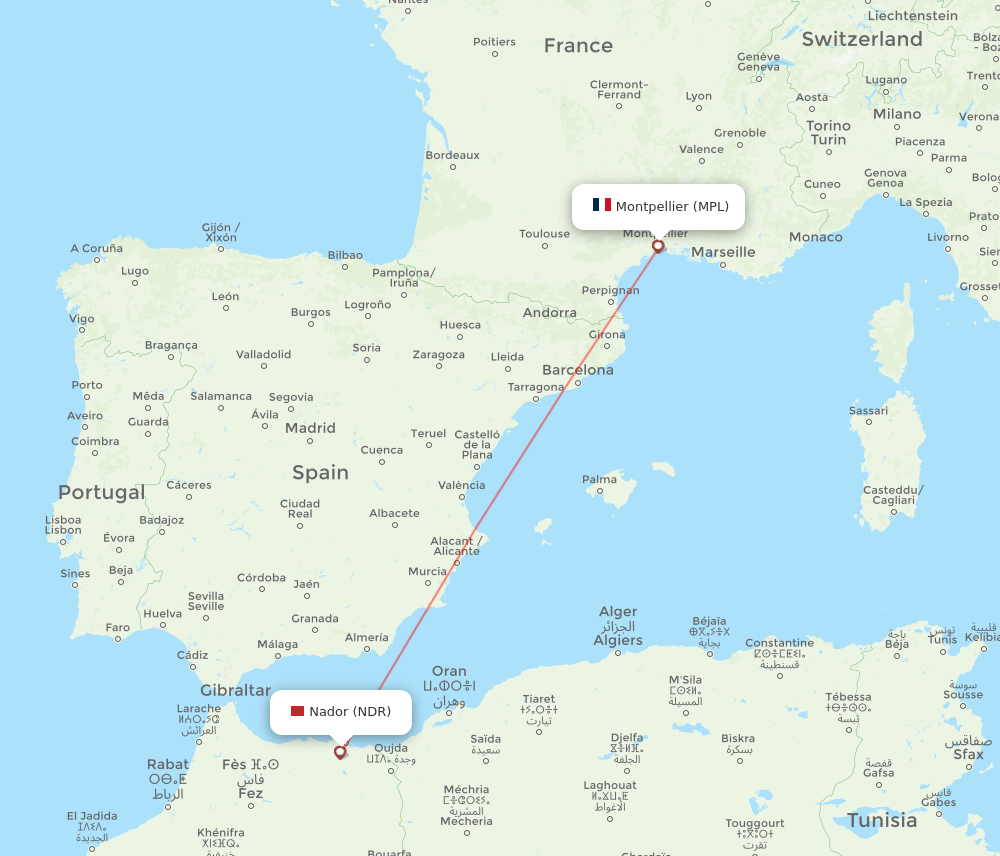 NDR-MPL flight routes