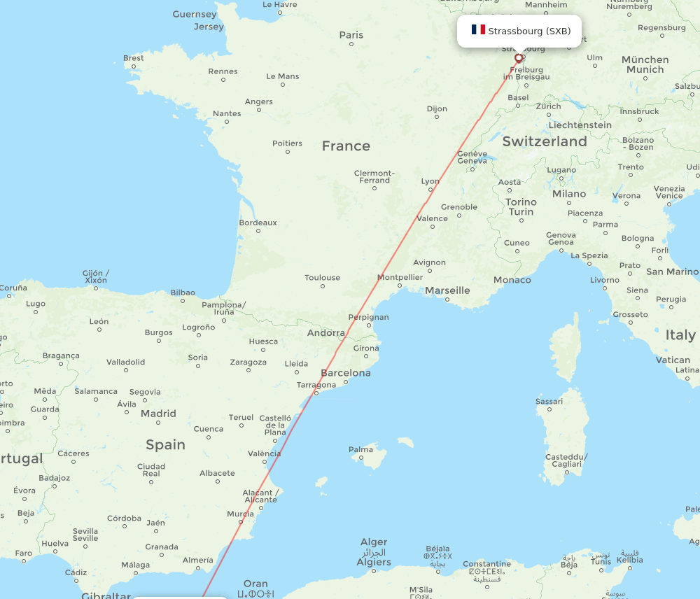 NDR-SXB flight routes