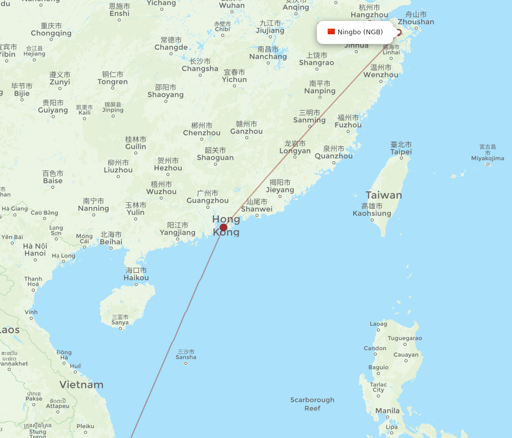 NGB-CXR flight routes