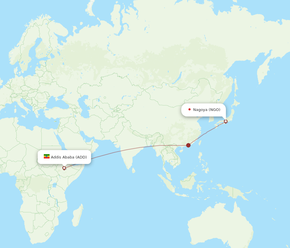 NGO-ADD flight routes