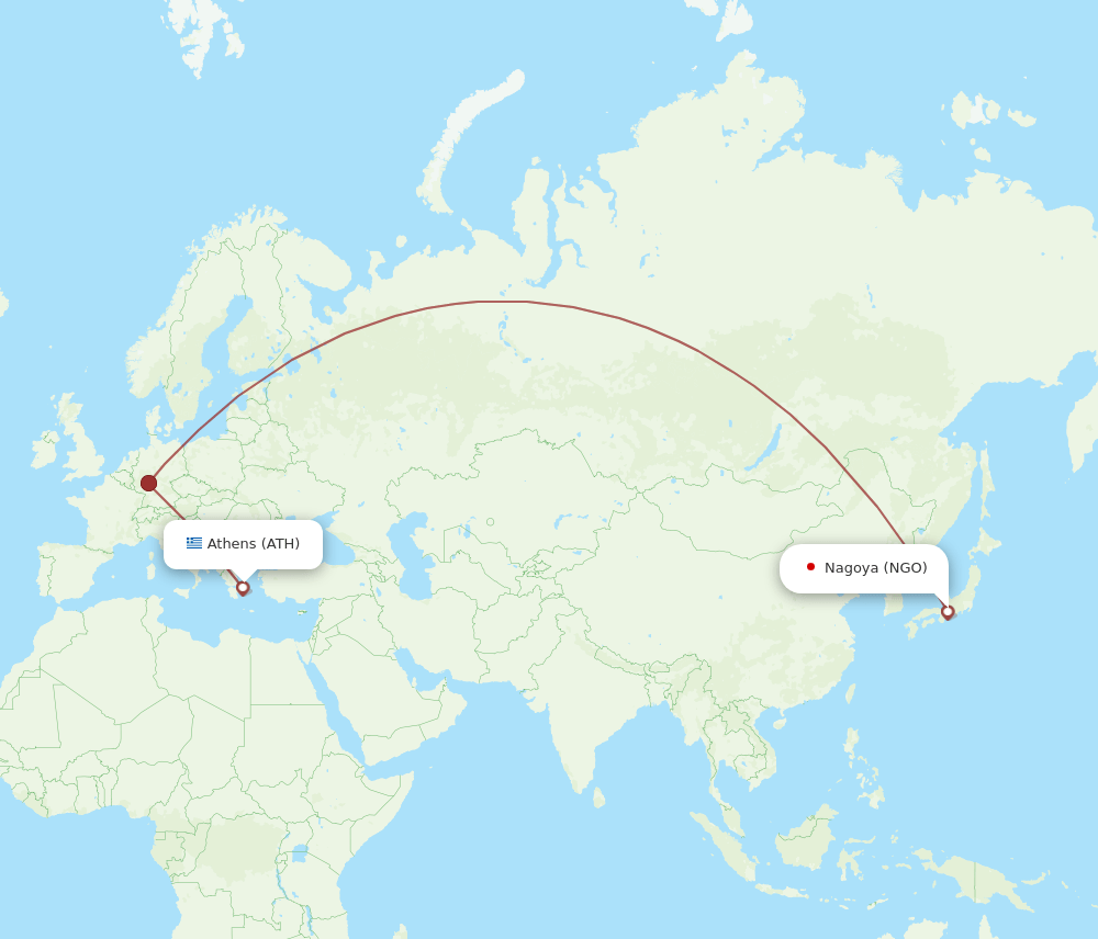 NGO-ATH flight routes