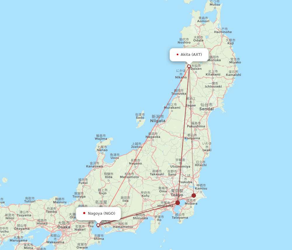 NGO-AXT flight routes