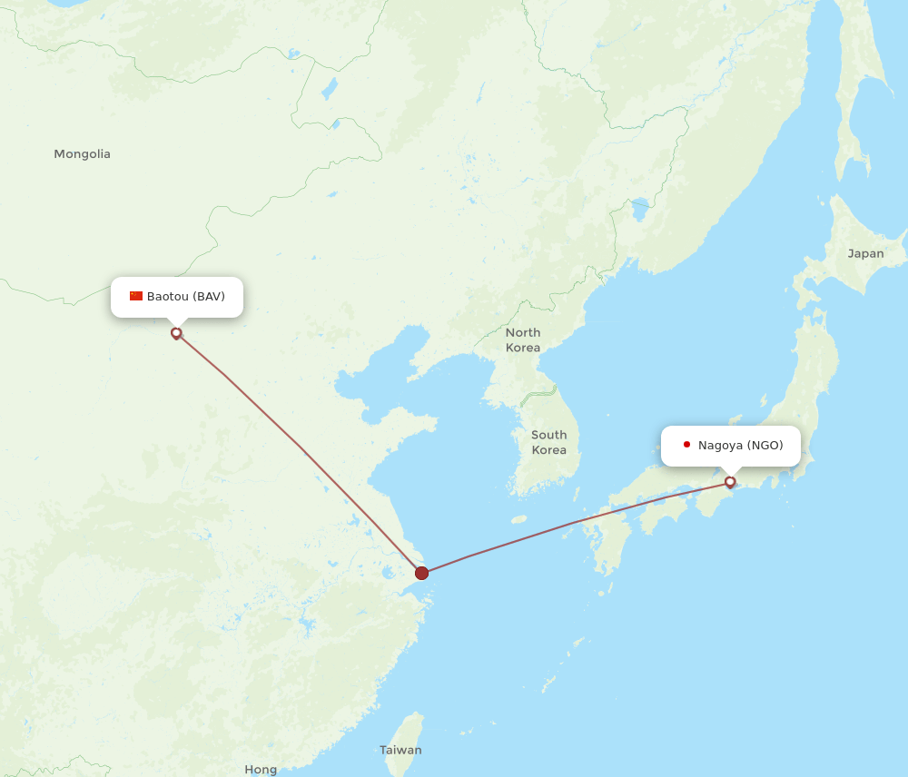 NGO-BAV flight routes