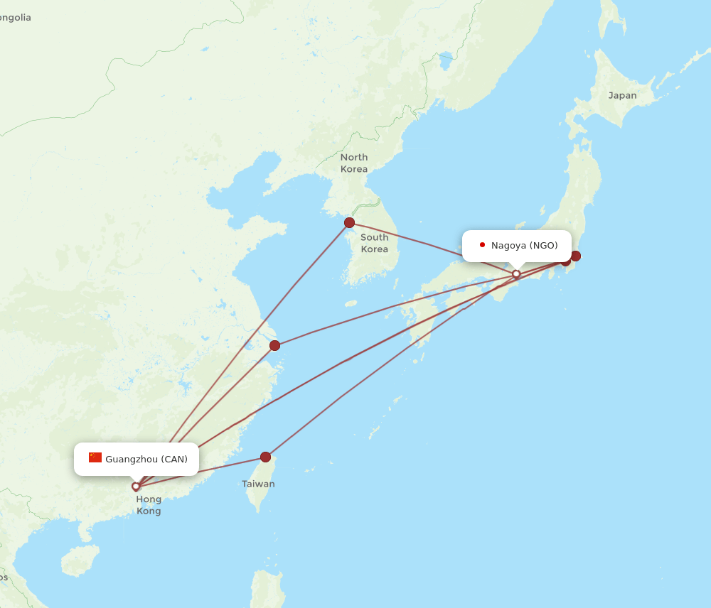 NGO-CAN flight routes