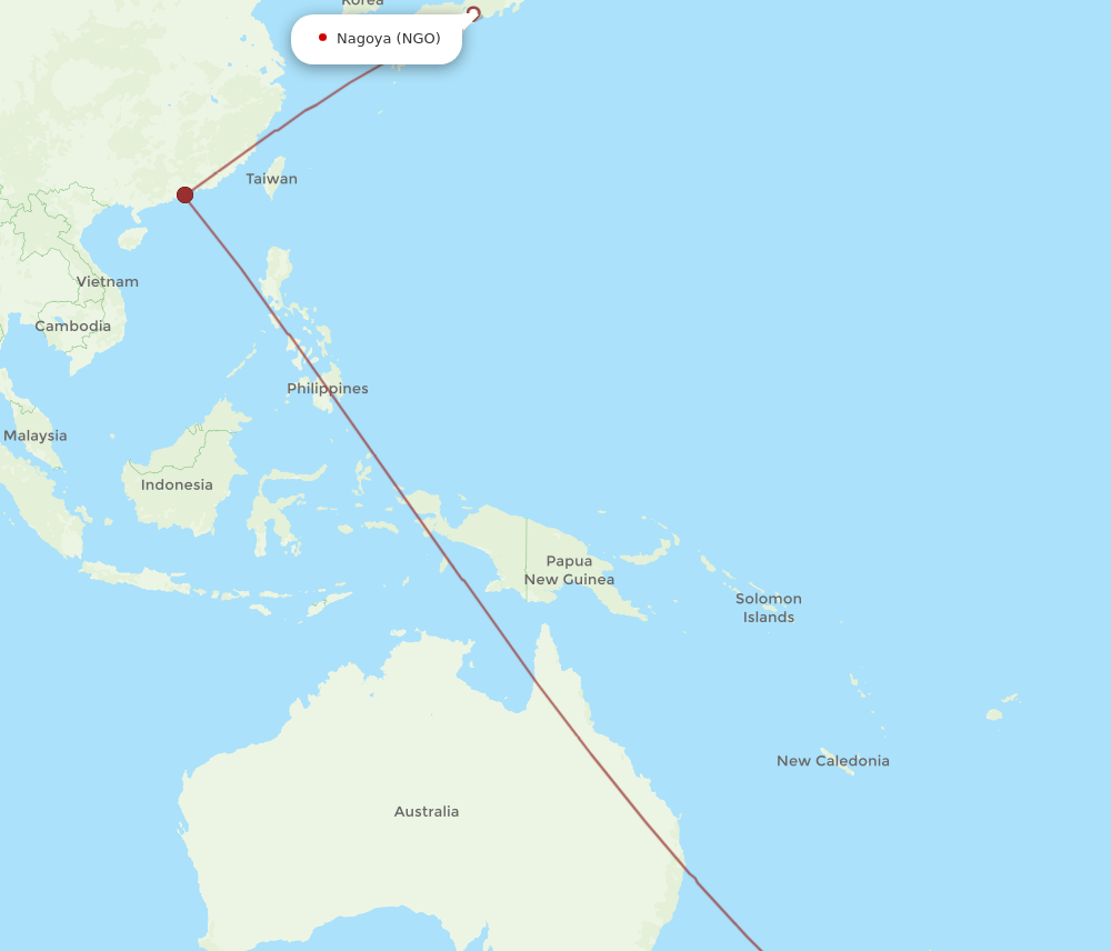 NGO-CHC flight routes