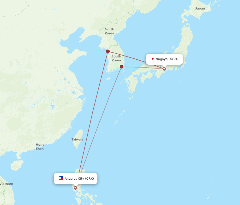 NGO-CRK flight routes