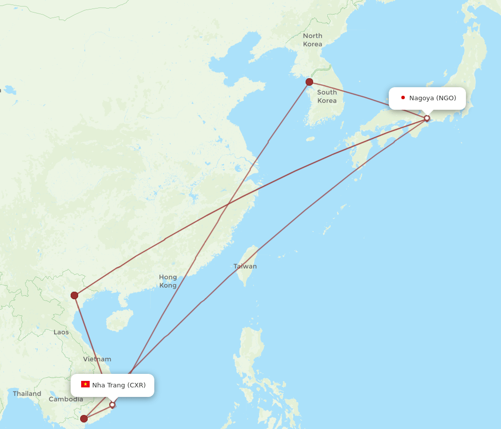 NGO-CXR flight routes
