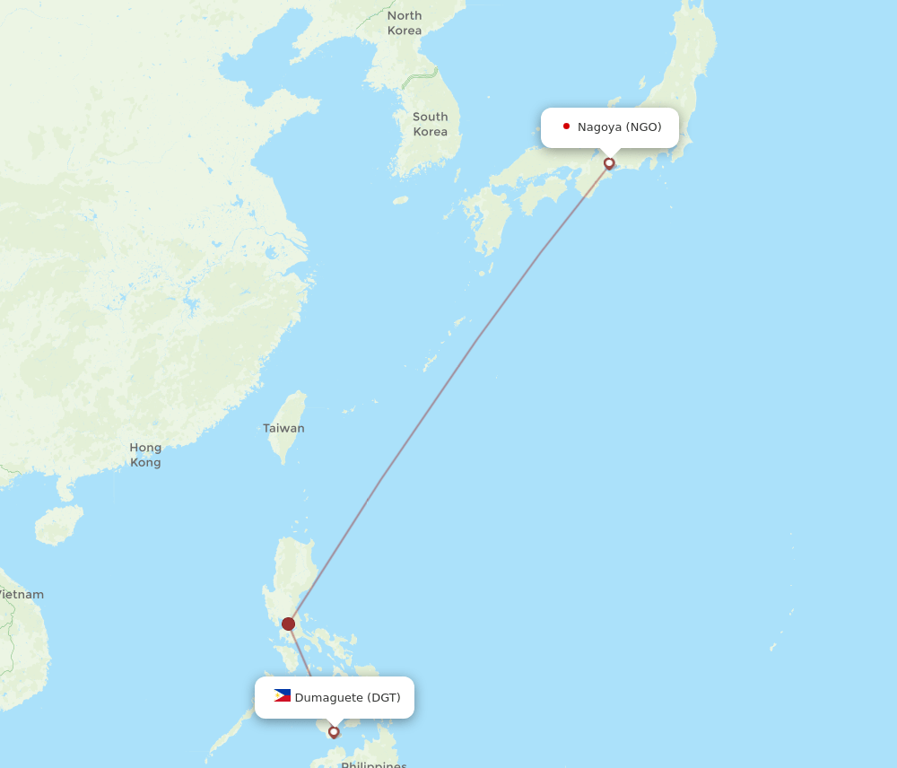 NGO-DGT flight routes