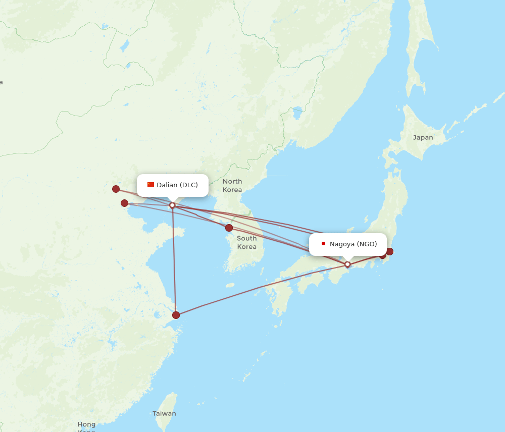 NGO-DLC flight routes