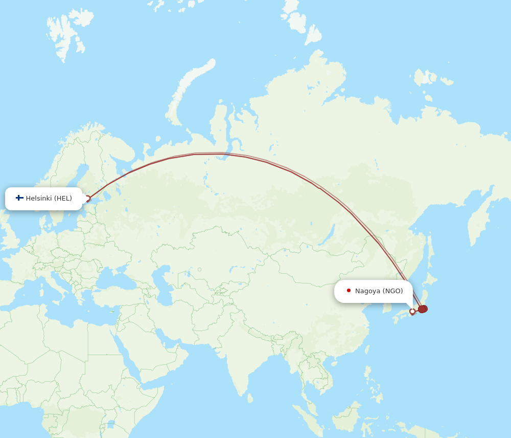 NGO-HEL flight routes