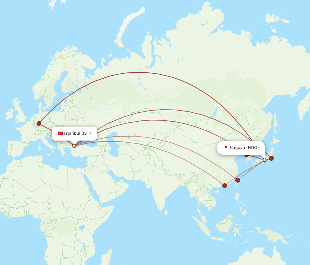 NGO-IST flight routes