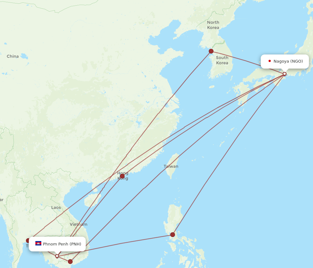 NGO-PNH flight routes