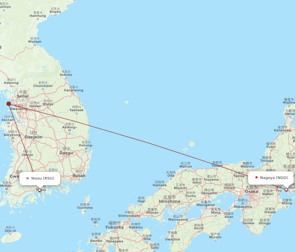 NGO-RSU flight routes