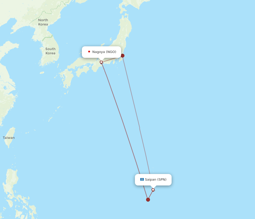 NGO-SPN flight routes