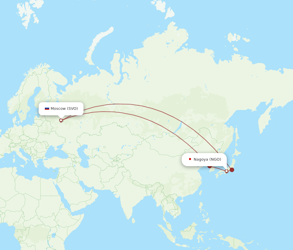 NGO-SVO flight routes
