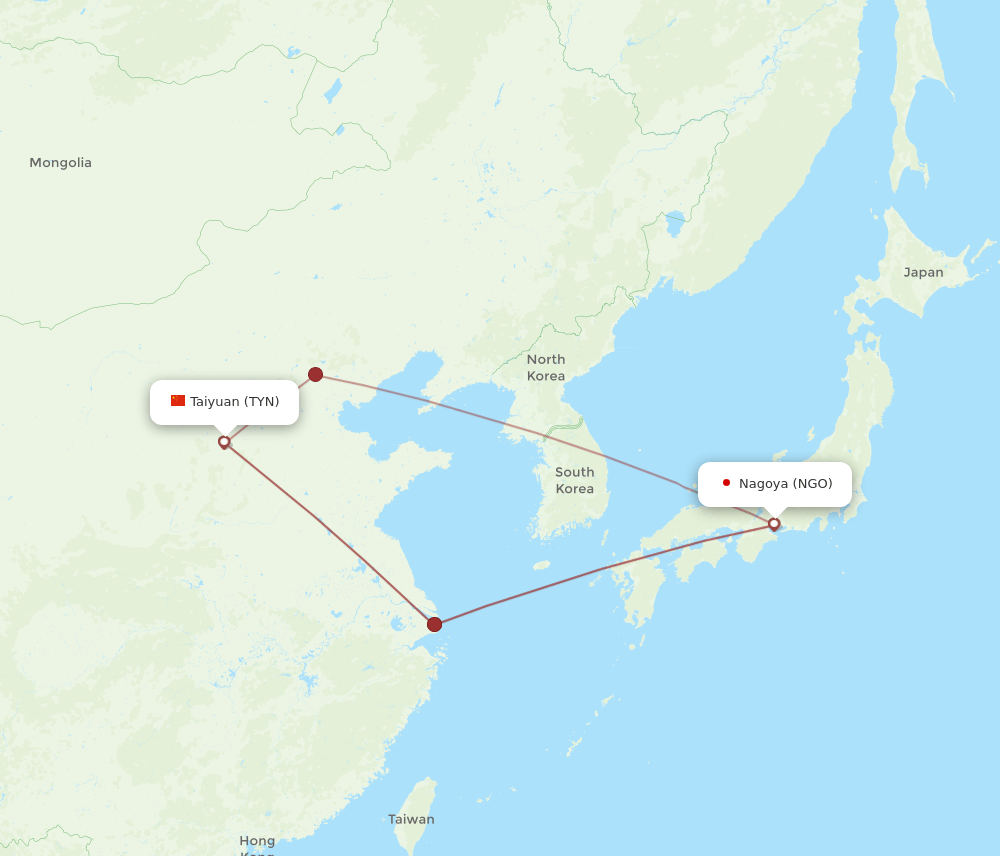 NGO-TYN flight routes