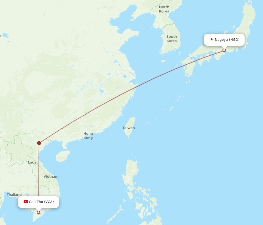 NGO-VCA flight routes