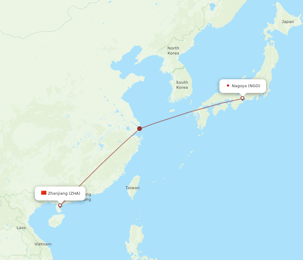NGO-ZHA flight routes