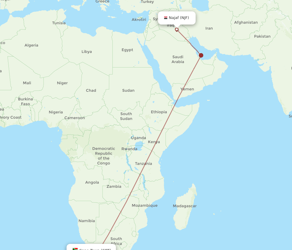 NJF-CPT flight routes