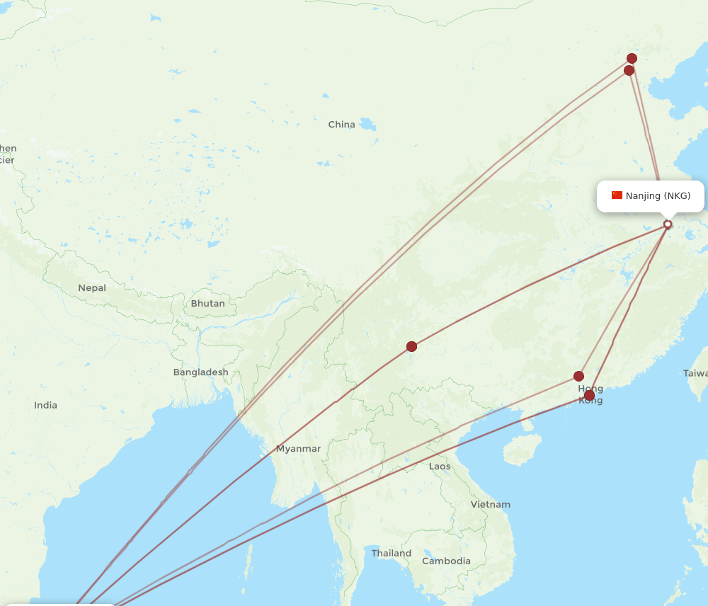 NKG-CMB flight routes