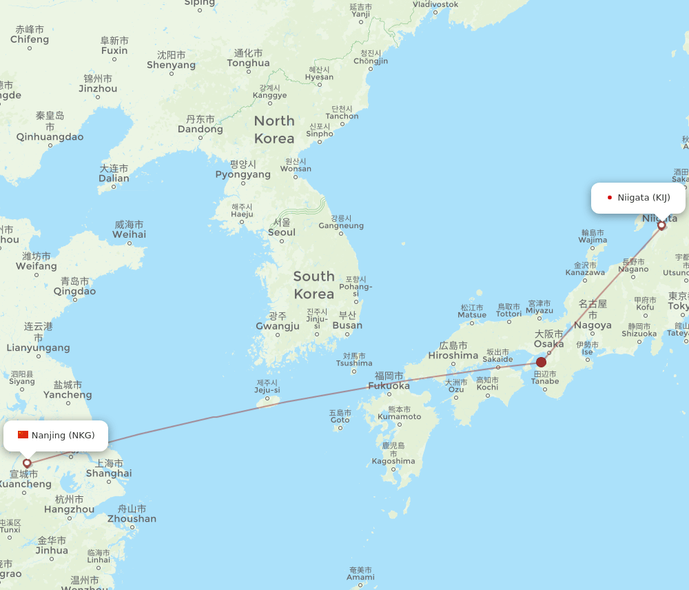 NKG-KIJ flight routes