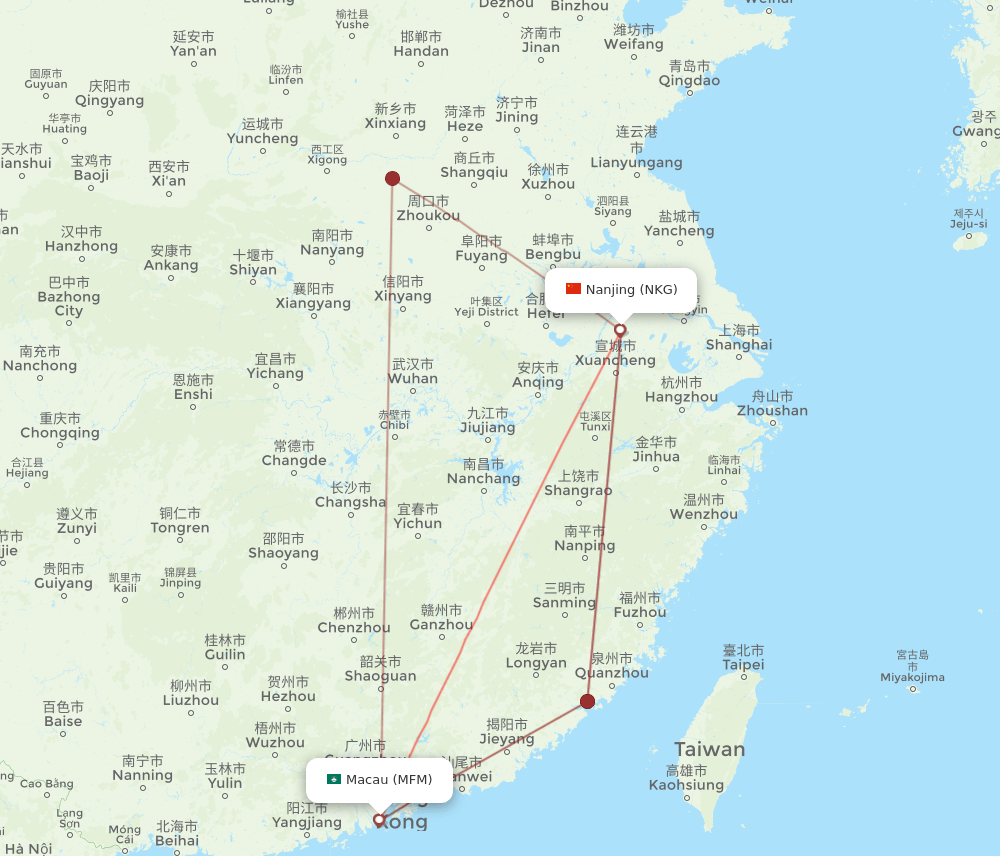 NKG-MFM flight routes