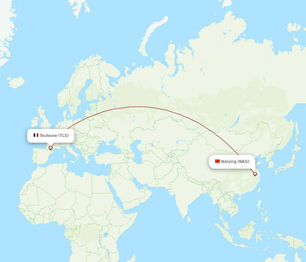 NKG-TLS flight routes