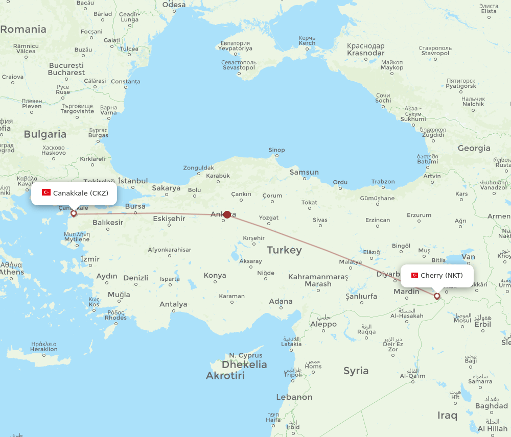 NKT-CKZ flight routes
