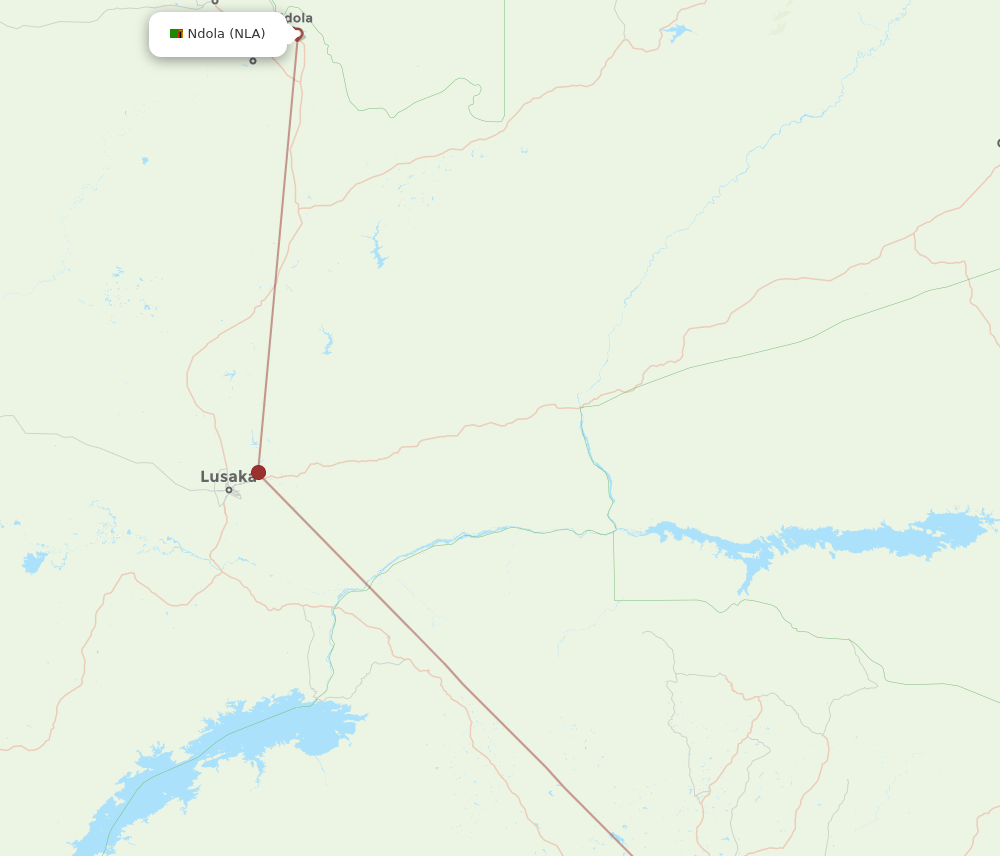 NLA-HRE flight routes