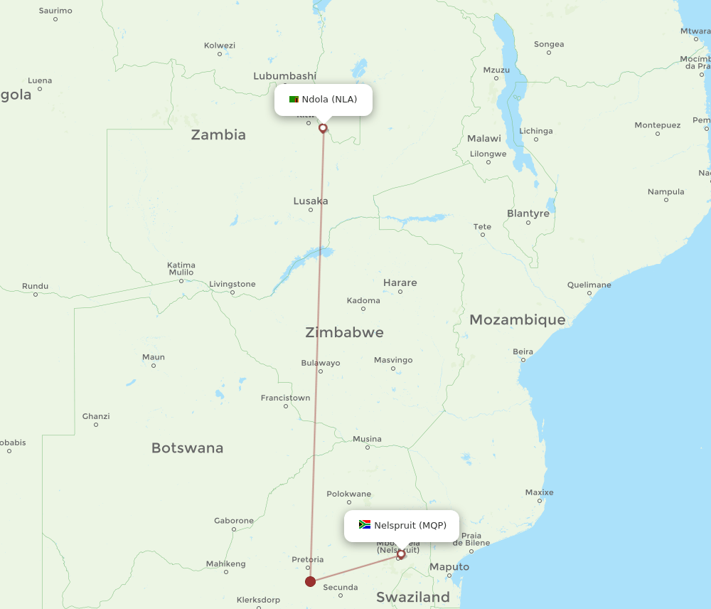 NLA-MQP flight routes