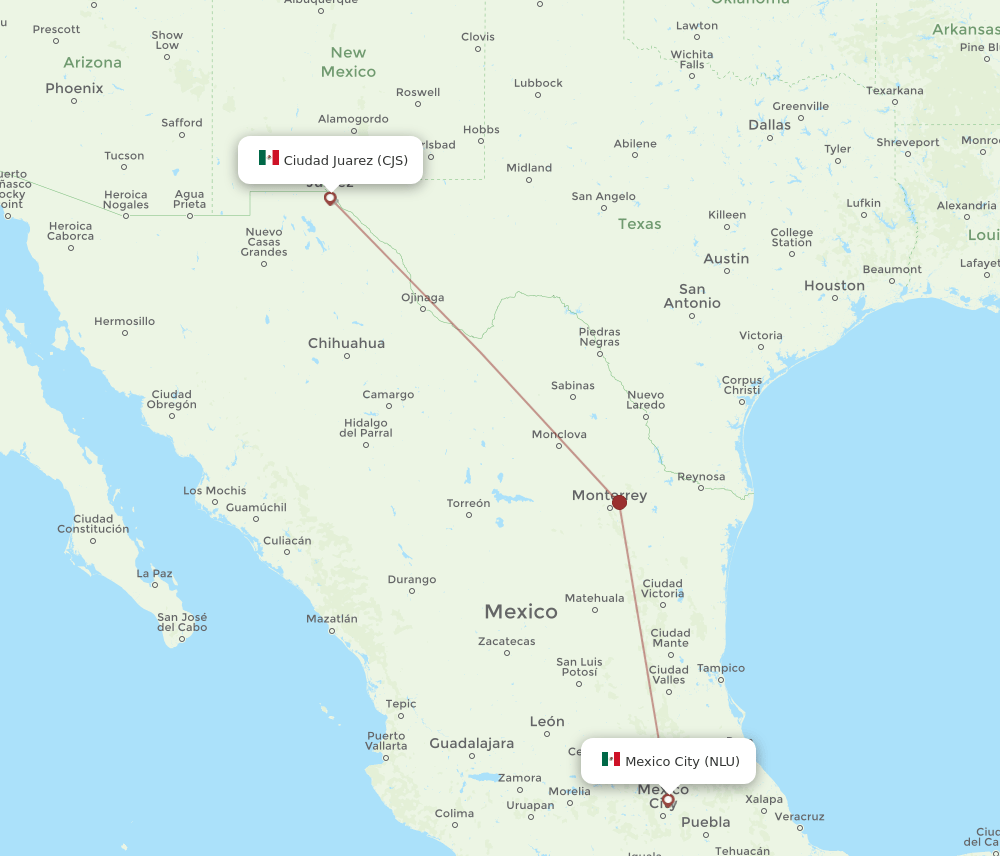 NLU-CJS flight routes