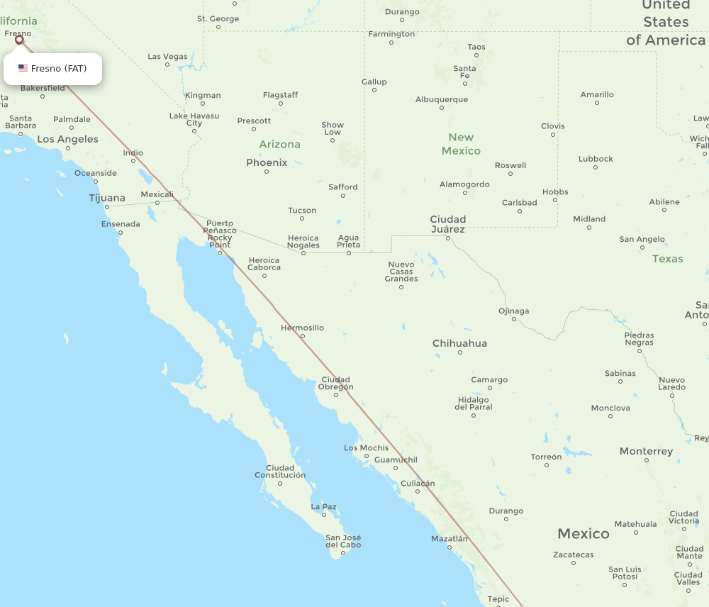 NLU-FAT flight routes