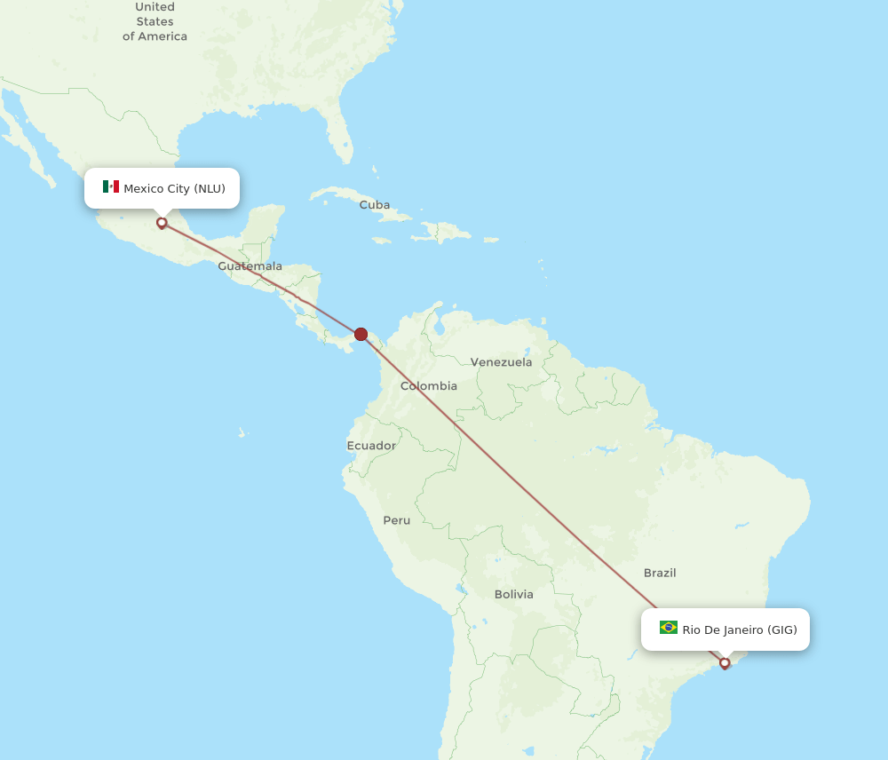 NLU-GIG flight routes